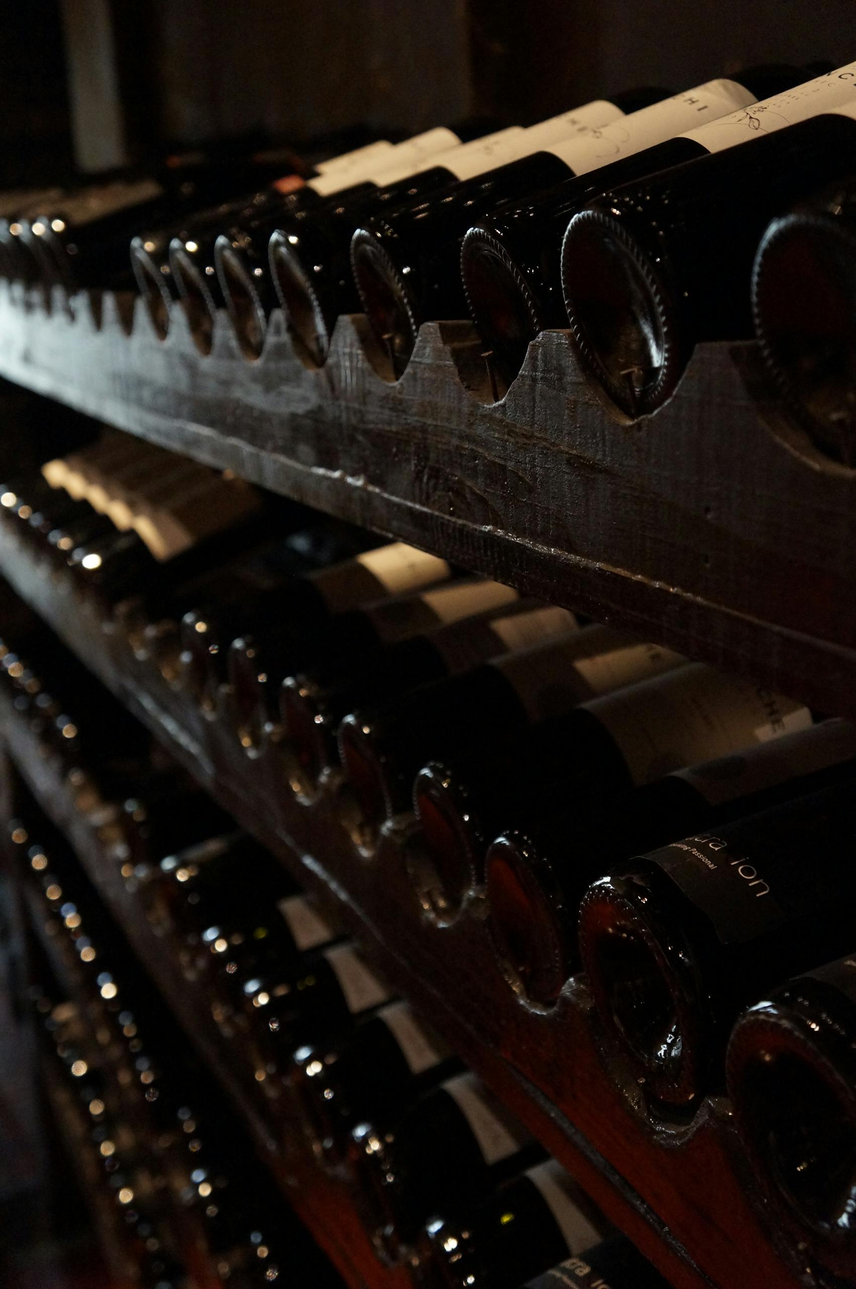 Cellar With Wine Bottles